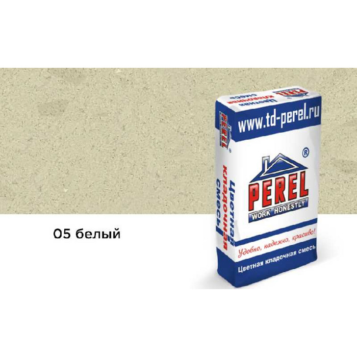Цветная кладочная смесь PEREL NL 0105 белый, 25 кг