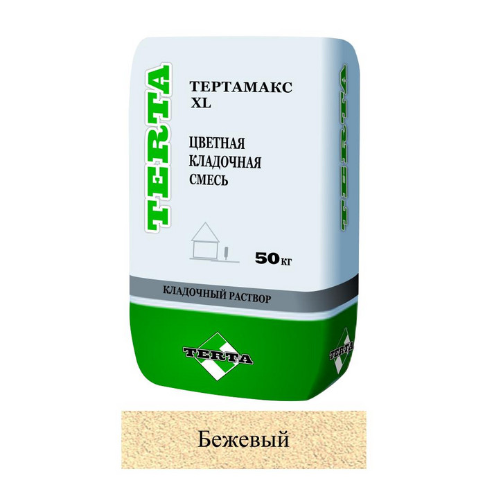Кладочная смесь цементная Terta зима Тертамакс XL М150 бежевый 5258 50кг