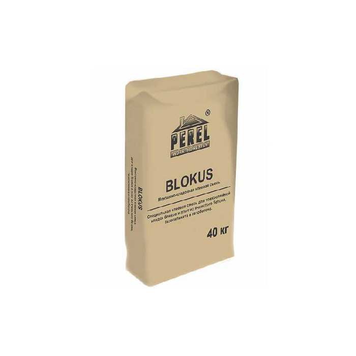 Клеевая смесь PEREL Blokus 0340 белая, 40 кг